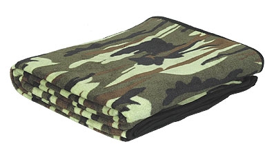 Mil-Tec Fleece Decke Woodland 150x200cm - Original